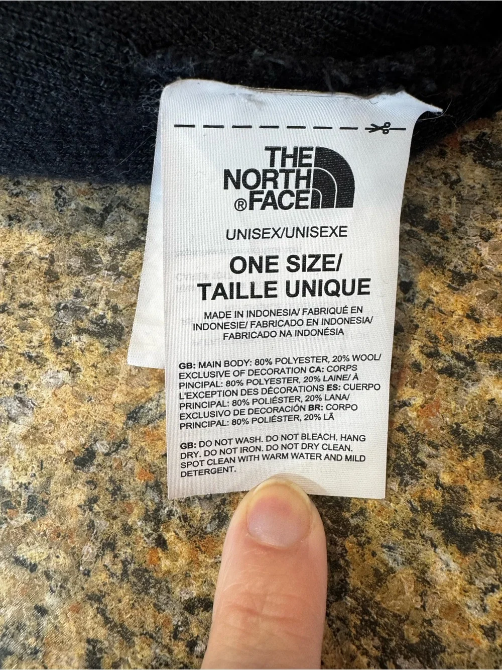 The North Face Black Red Core Classic Knit Beanie Cuffed Hat Cap Adult One Size